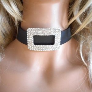 Gold Crystal Choker Necklace